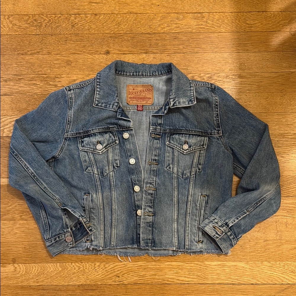 Lucky Brand Blue Cropped Jean Jacket